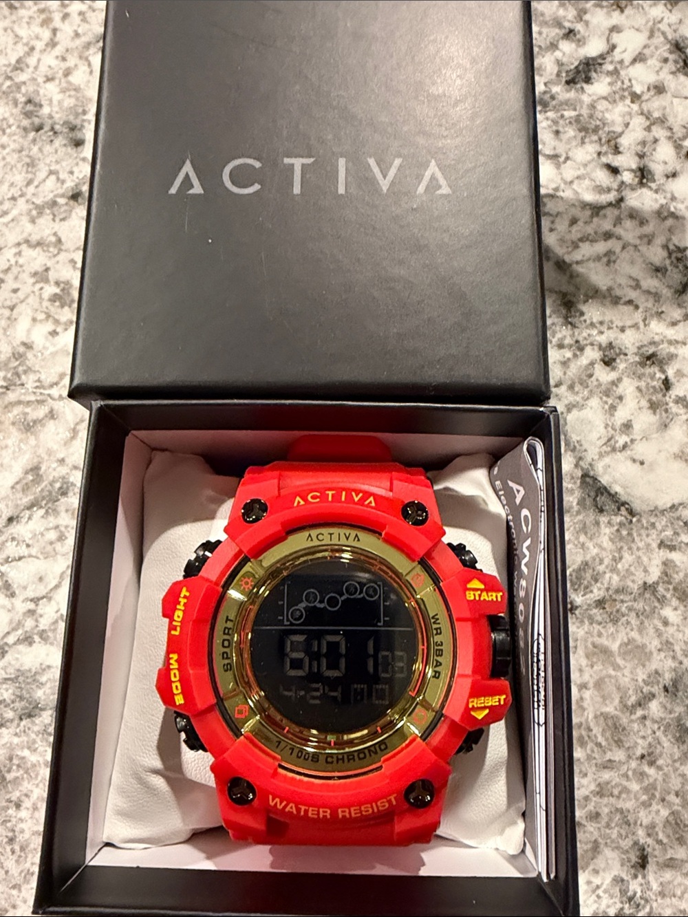 Activa X Invicta Digital Summit Unisex Watch 50mm Red ACW8082-015 New w/Box